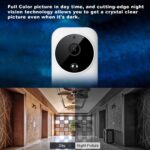 1080P Wireless Smart Doorbell, Security Camera with Two-Way Talk,PIR Motion Detection,Night Vision,4 Rechargeable Batteries and 30° Angle Plate